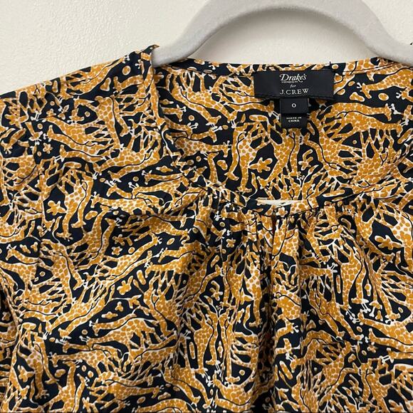 Drake’s London for J Crew Giraffe Print Top - Picture 11 of 12